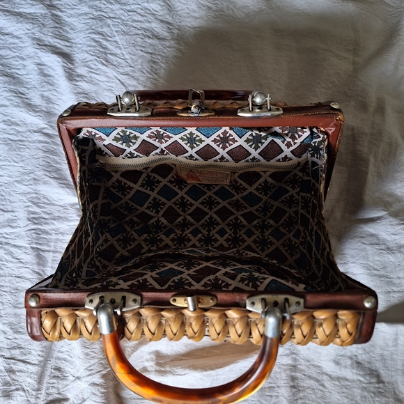 Rare Vintage wicker purse - Picture 2 of 6